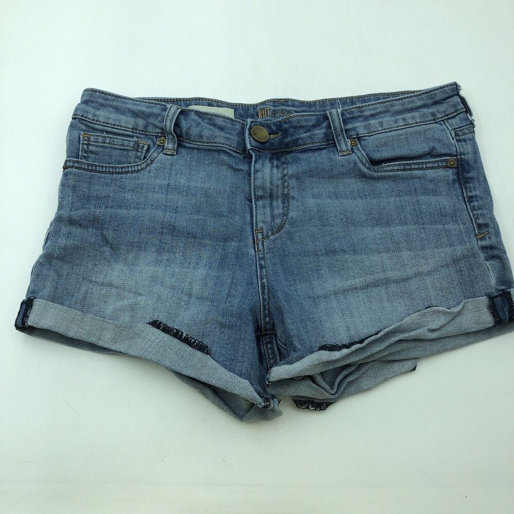 kut from the kloth Womens Perry Roll Cuff Denim Shorts Sz 8